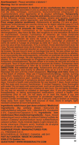 WEBBER Activ+ CAPSAICIN - Description & ingredients