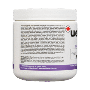 WEBBER Activ+ Camphor - Double Action topical pain relief cream - ingredients