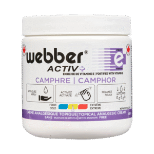 WEBBER Activ+ Camphor - Double Action topical pain relief cream - 065798431979