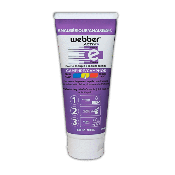 WEBBER Activ+ Camphor - Double Action topical pain relief cream - 065798431283