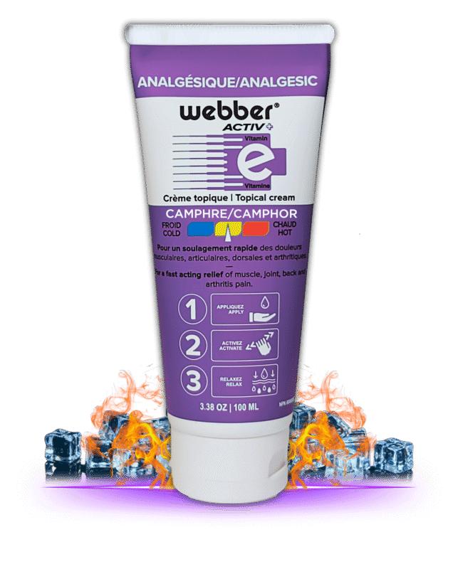 WEBBER Activ+ Camphor (Purple) - Pain Relief Topical Analgesic Cream - 065798431283